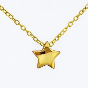 14k Gold Vermeil Star Necklace – Dainty Minimalist Pendant